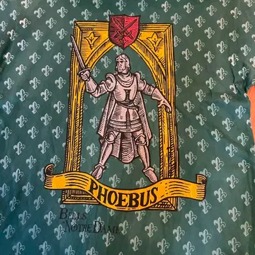 90s 디즈니 노트르담의 종 올 패턴 T셔츠 그린