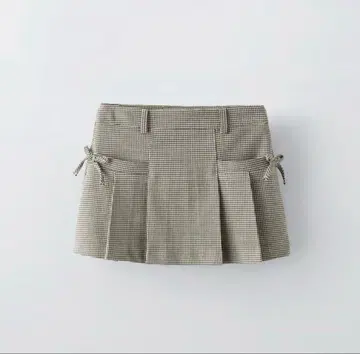 ZARA 키즈 리본 포함 하운드투스 패턴 스커트 140cm
