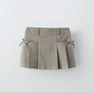 ZARA 키즈 리본 포함 하운드투스 패턴 스커트 140cm