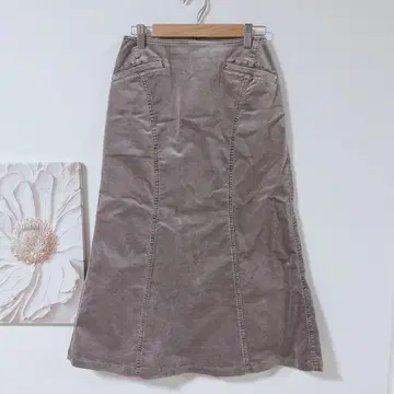 GIANNI LO GIUDICE 플레어 스커트 앞 포켓 핑크 그레이 M
