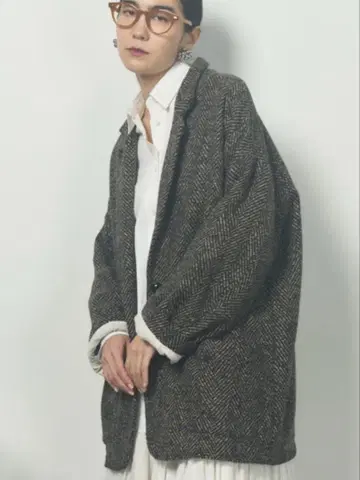 리브라큐 헤링본 숏코트