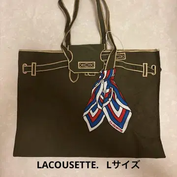 LACOUSETTE 스카프 자수 카키