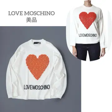 LOVE MOSCHINO 모스키노 프린트 하트 니트