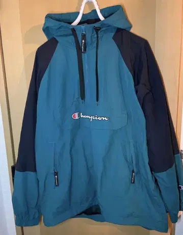 Champion 아노락 자켓 청록색