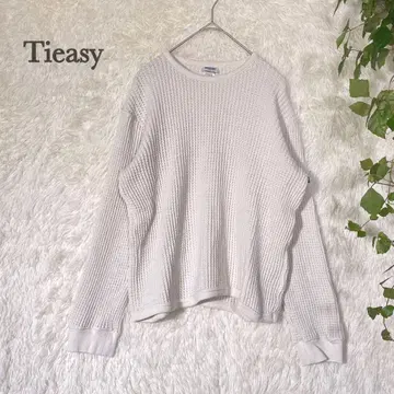 TG 니트 와플 크루넥 코튼 일본제 심플 남녀