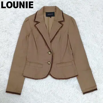 LOUNIE 테일러드 자켓 골드 버튼 프린지 여성용 S 루니