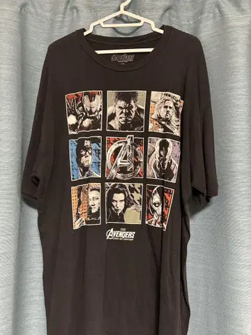 어벤져스 마블 T셔츠 블랙 2XL