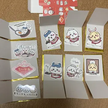 치이카와 (먼작귀) 레스토랑 클리어 스티커 치이카와 하치와레 토끼 10종