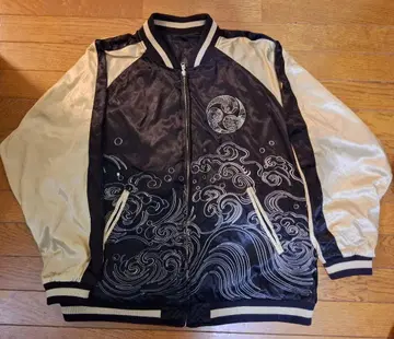 남성용 스카잔 벚꽃 L 사이즈 골드 블랙