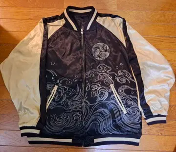 남성용 스카잔 벚꽃 L 사이즈 골드 블랙