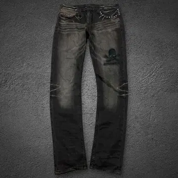 Roen x semantic studded slim-fit denim