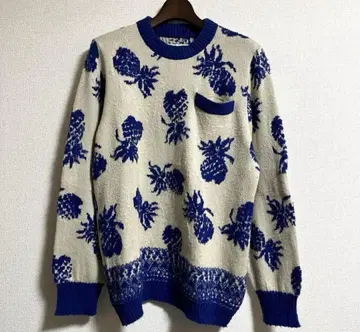 SACAI 사카이 파인애플 올 패턴 크루넥 니트