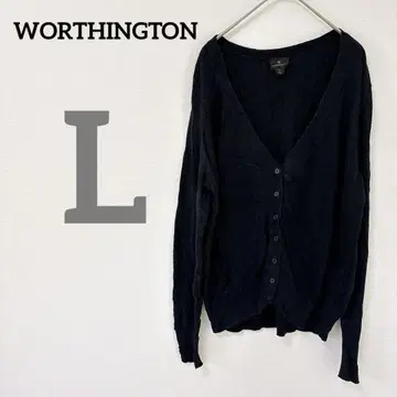 WORTHINGTON [ L ] 가디건 블랙 니트 가디건 블랙