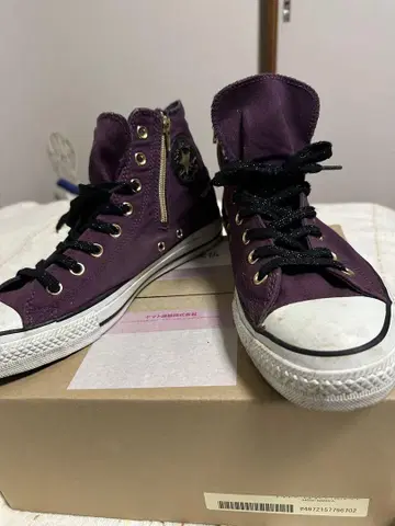 CONVERSE 컨버스 하이컷 스니커즈 퍼플 27.5cm