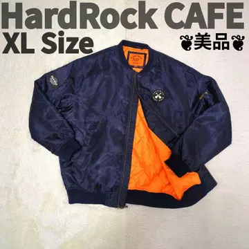 새상품급 레어 HardRockCAFE MA-1 네이비 XL 빅 사이즈