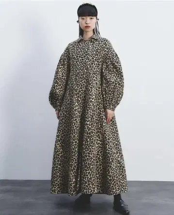 PERNA / 레오파드 자카드 코트 L