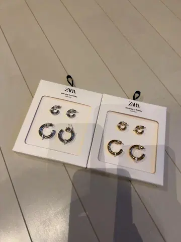 새상품 ZARA 귀걸이 세트 실버 & 골드
