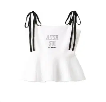 LILY BROWN x ANNA SUI 페플럼 상의 화이트
