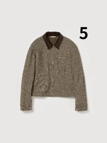 AURALEE HOMESPUN TWEED ZIP BLOUSON 5
