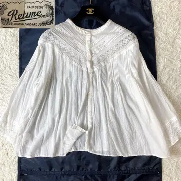 2 새상품급 20ss relume 워셔블 앤티크 레이스 2way 블라우스