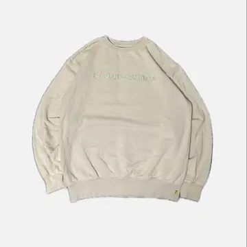 This is never that 맨투맨 베이지 자수 로고