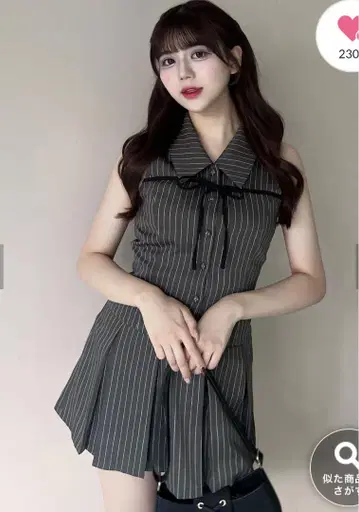 OLIVE des OLIVE 슬리브리스 셔츠 미니 원피스 유이 원피스