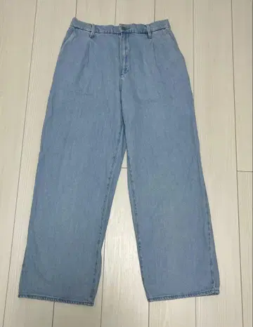 라이트 블루 데님 와이드 팬츠