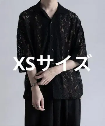 [ CasperJohn ] 바리아스 돌먼 셔츠 플라워 레이스 블랙