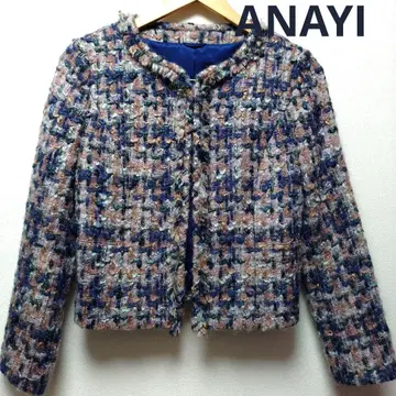 ANAYI 노카라 트위드 자켓 36 S사이즈 (새상품급)