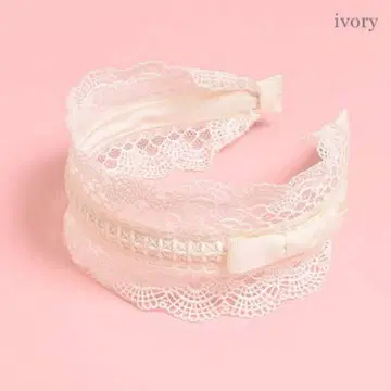 melody basket 멜로디로 엮은 레이스 머리띠