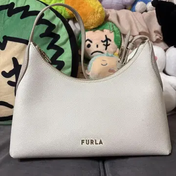 FURLA 화이트 가죽 핸드백