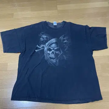 스컬 그래픽 3XL 블랙 T셔츠