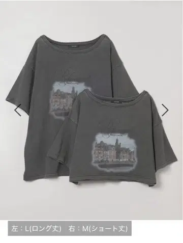 JEANASIS landscape 포트넥 프린트 TEE M
