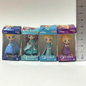 디즈니 프린세스 Qposket 가챠가챠 4개 세트
