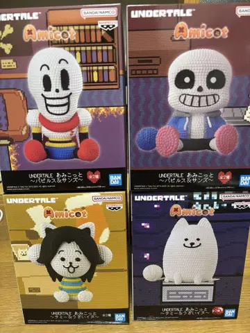 UNDERTALE 아미코토 파피루스 & 샌즈 테미 & 우자이이누 4세트