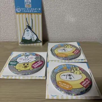 엔터테인먼트 복권 닌포참 러버 키링 캔뱃지 4개 세트