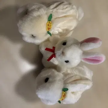 토끼 봉제 인형 (화이트) 3체 세트