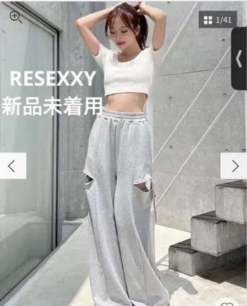 RESEXXY 사이드 리본 맨투맨 와이드 팬츠 미착용 새상품