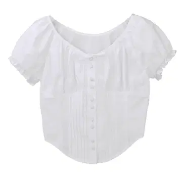 mieya mieya 코르셋 라이크 퍼프 BL -WHITE-