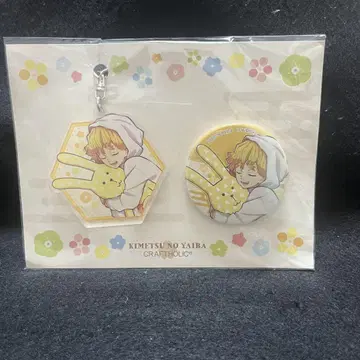 귀멸의 칼날 크라프트홀릭 캔뱃지&아크릴 참 세트 아가츠마 젠이츠