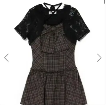 BUBBLES 레이스 리본 원피스