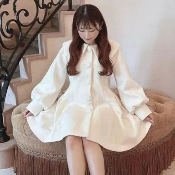 evelyn 싸개 큰 옷깃 코트 OW