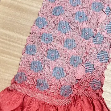 귀여운 매실 패턴 시보리 오비 장식 천 새상품급 앤티크나 레트로 코디에