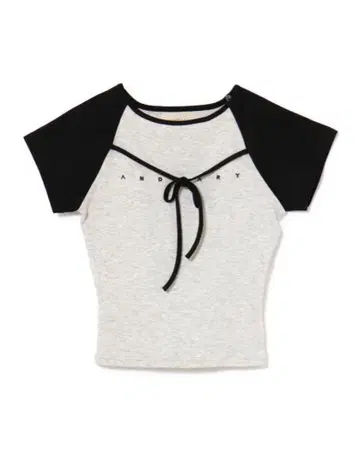 andmary Alma ribbon tops gray