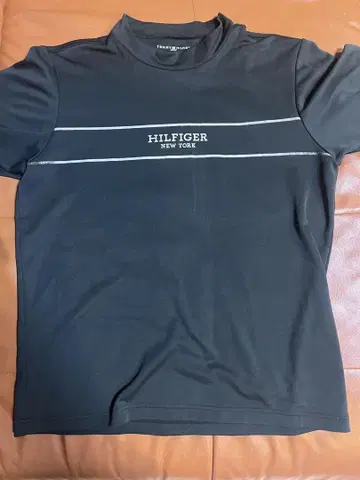 HILFIGER 블랙 T셔츠 스트라이프