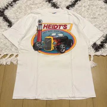 구제 의류 90s Hanes 헤인즈 반팔 프린트T셔츠 싱글 스티치 화이트