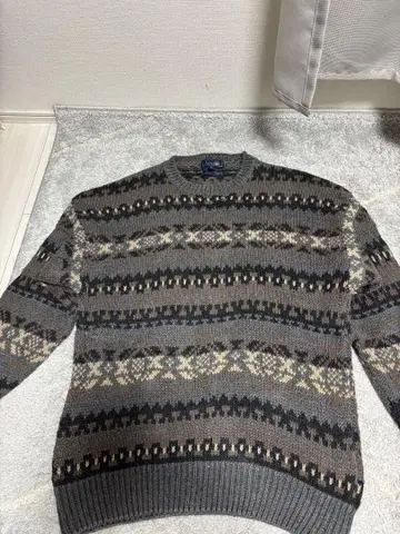 TAILORS ROW 80s 페어아일 패턴 니트 스웨터 XL