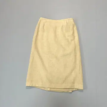 질스튜어트 여성용 무릎 기장 스커트 울 일본제 베이지 M