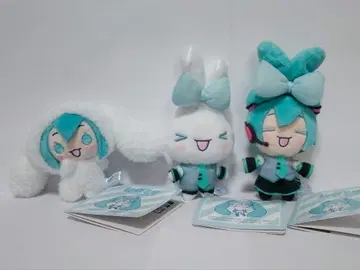 하츠네 미쿠 x 시나모롤 마스코트 봉제 인형 전 3종 세트
