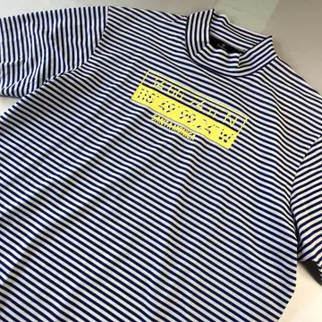 1086 미사용급 먼싱웨어 LL 반팔 모크넥 보더 일본제